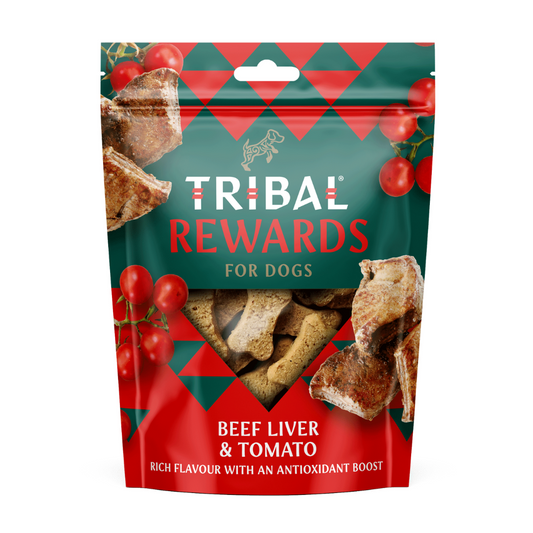 Tribal Rewards Naudanmaksa ja tomaatti koirankeksit 125 g