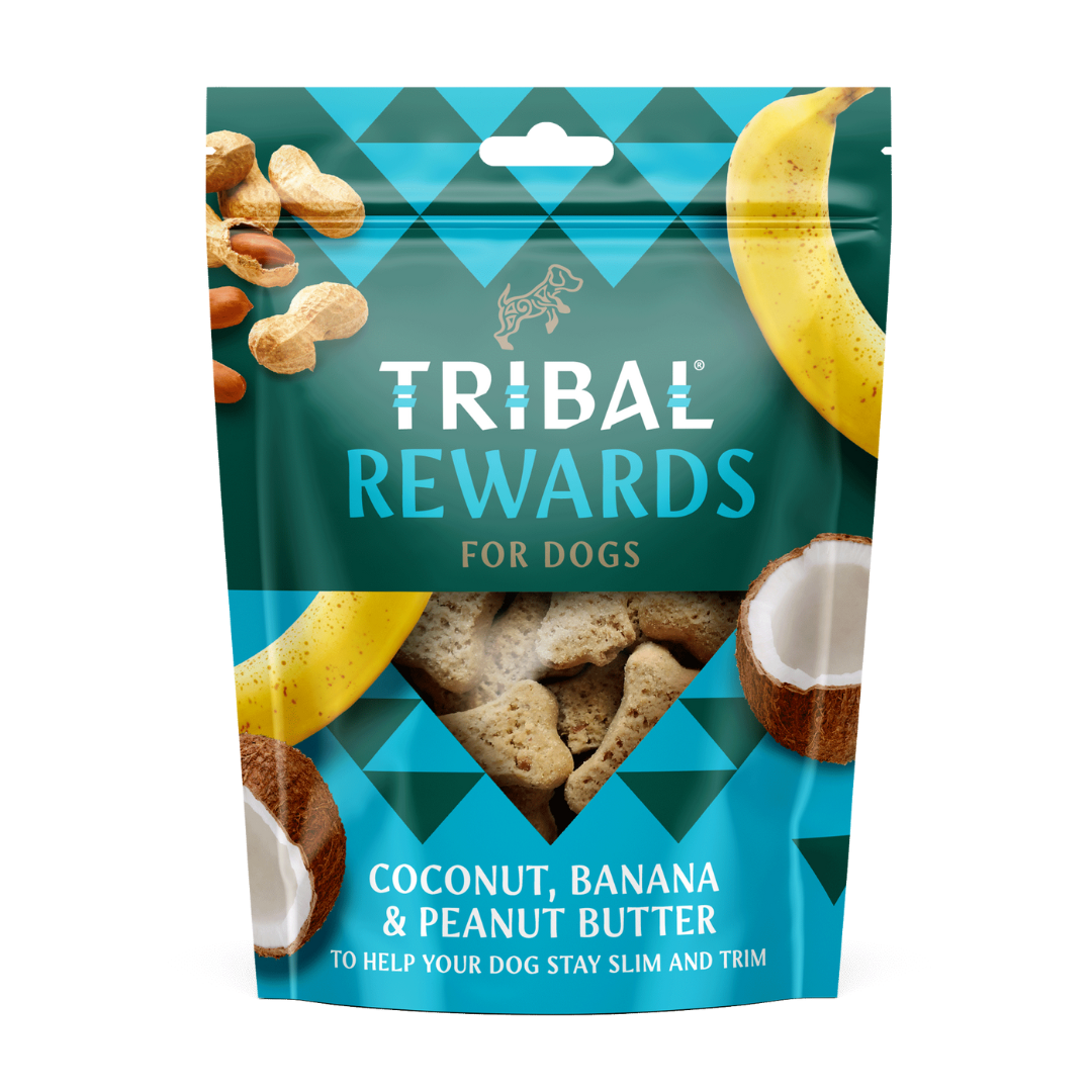 Tribal Rewards Kookos, banaani ja maapähinävoi koirankeksit 125 g