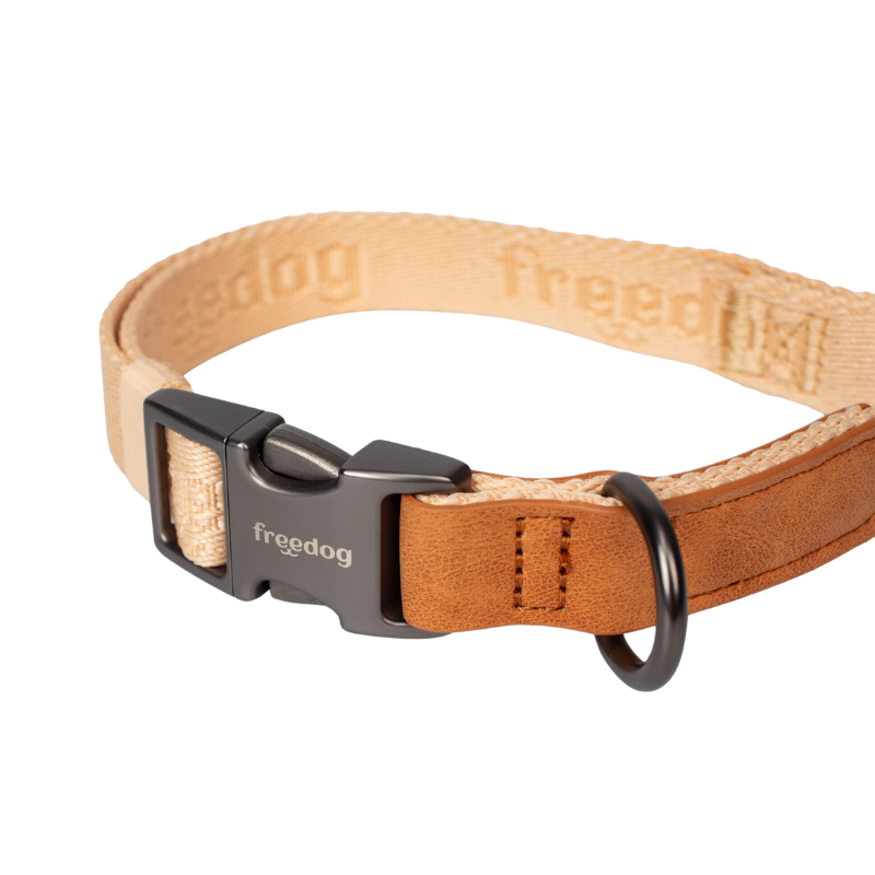 Freedog Linum Collar koiran kaulapanta, beige