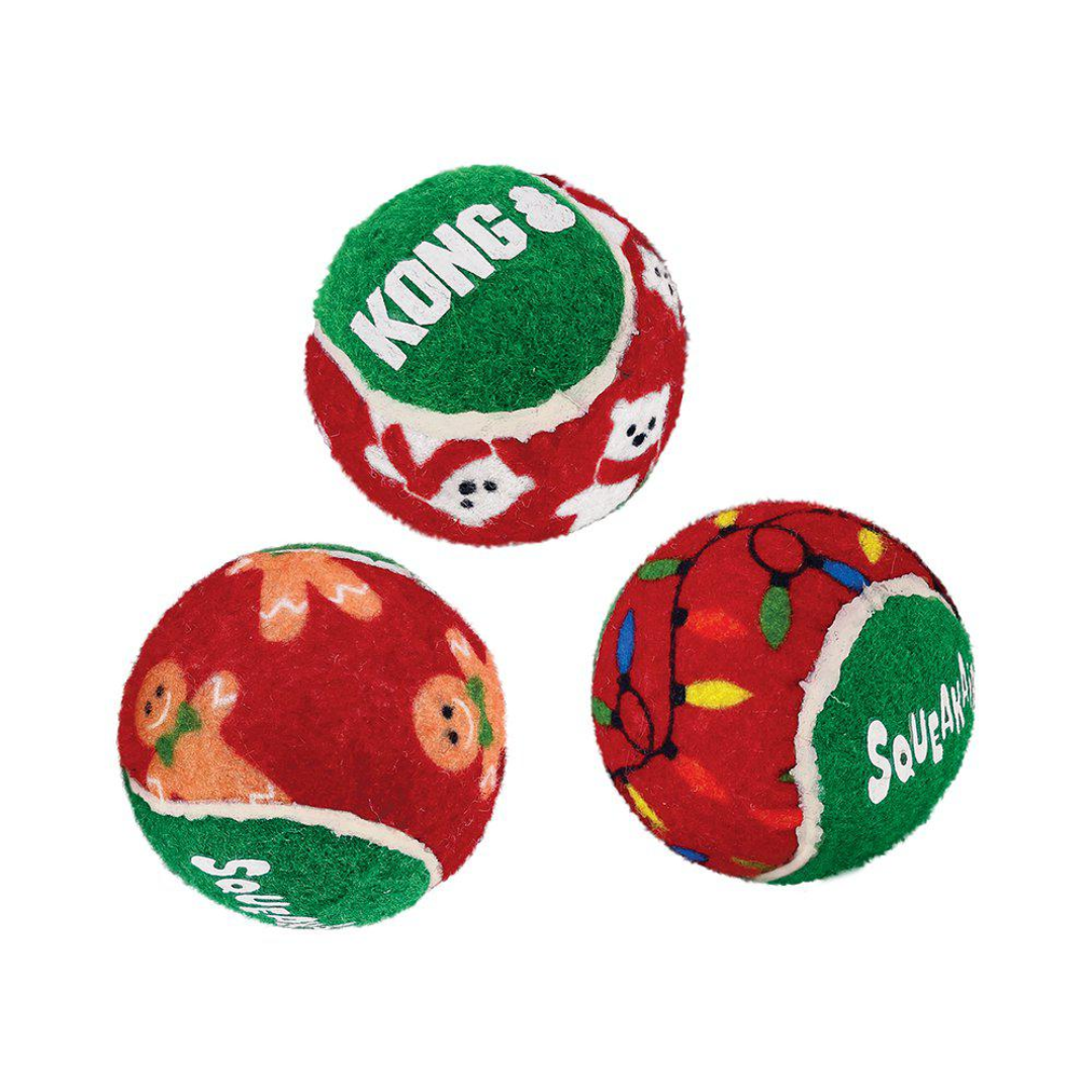 Kong Holiday Squeakair Ball 6-pack