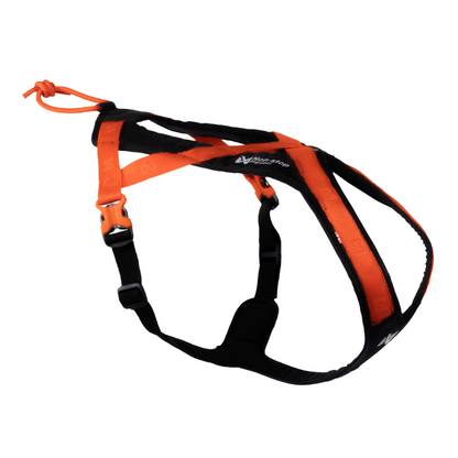 Non-stop dogwear Rush harness lyhyt vetovaljas, musta-oranssi