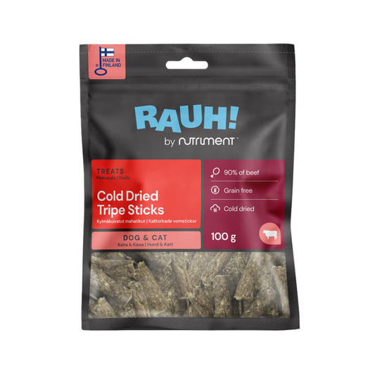 RAUH! Cold-dried Tripe Sticks 100 g (Kylmäkuivatut mahatikut)