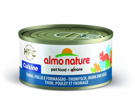 Almo Nature HFC Cuisine Tonnikala, kana ja juusto 70g kissan märkäruoka