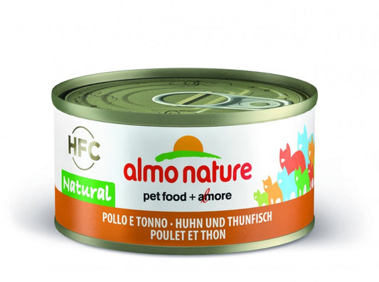 Almo Nature HFC Natural Kana ja tonnikala 70g kissan märkäruoka