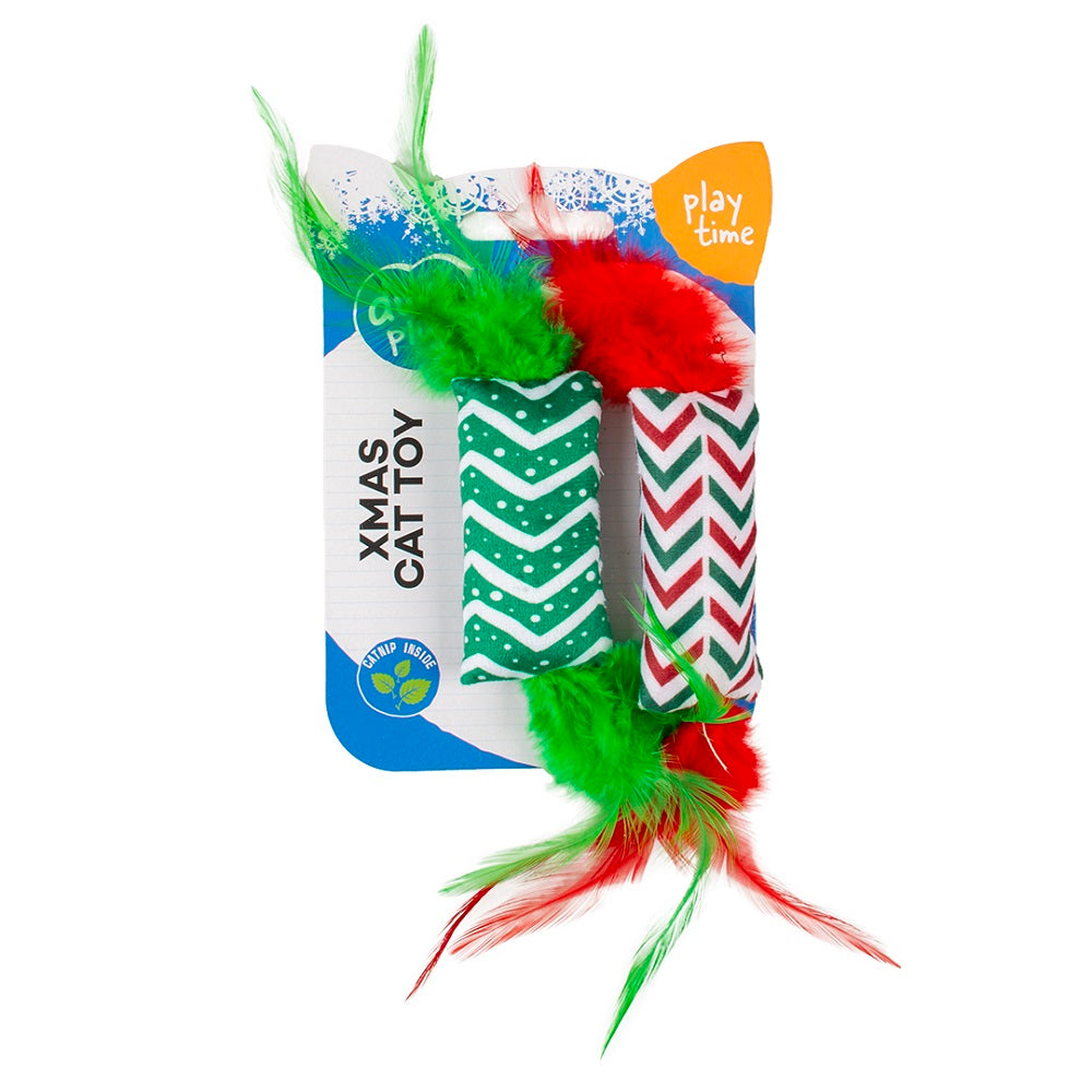 Duvo+ Xmas Silky Feather kissanminttulelu 2 kpl