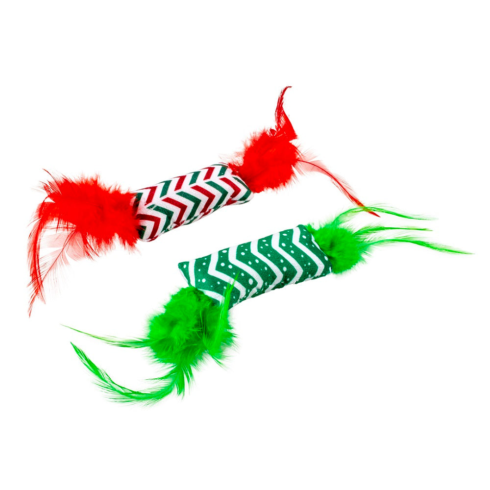 Duvo+ Xmas Silky Feather kissanminttulelu 2 kpl