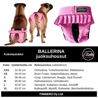 FinNero Ballerina juoksuhousut roosa