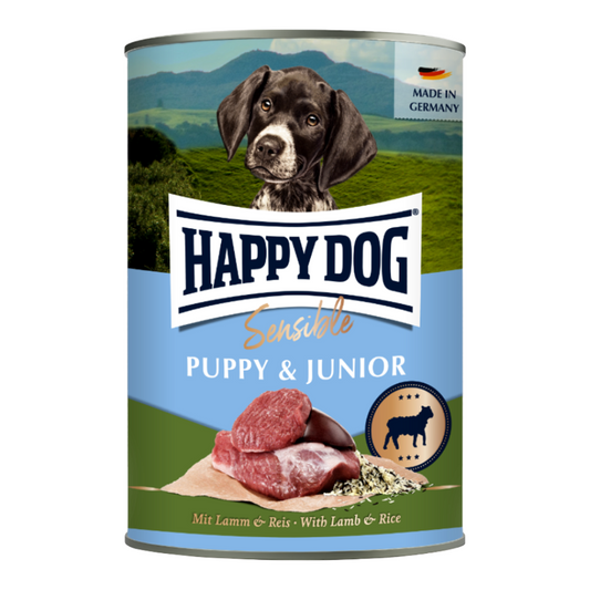 Happy Dog Sensible Puppy Lammas-riisi koiranpennun märkäruoka 400 g