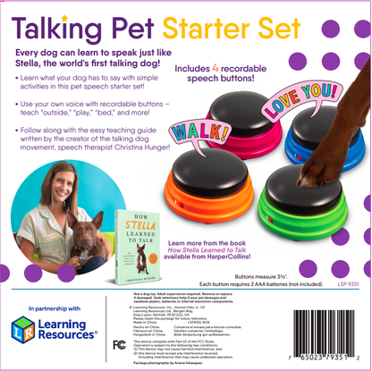 Hunger For Words Talking pet Starter Set Aloituspakkaus painonapit 4 kpl