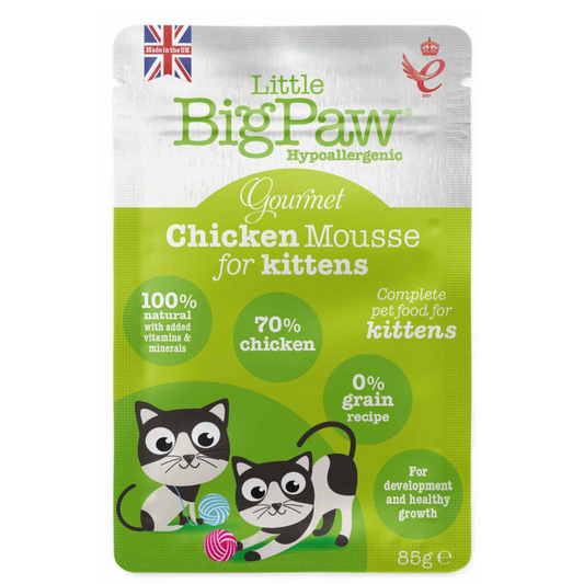 Little BigPaw Gourmet Chicken Mousse Kitten 85 g märkäruoka kissanpennuile