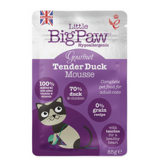 Little BigPaw Gourmet Tender Duck Mousse 85 g kissan märkäruoka