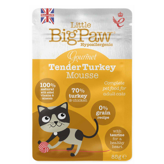 Little BigPaw Gourmet Turkey Mousse 85 g kissan märkäruoka