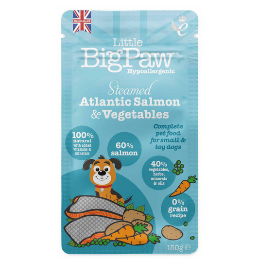 Little BigPaw Steamed Atlantic Salmon & Vegetable Dinner 150 g koiran märkäruoka