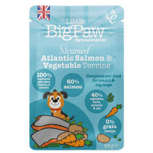 Little BigPaw Steamed Atlantic Salmon & Vegetable Dinner 85 g koiran märkäruoka