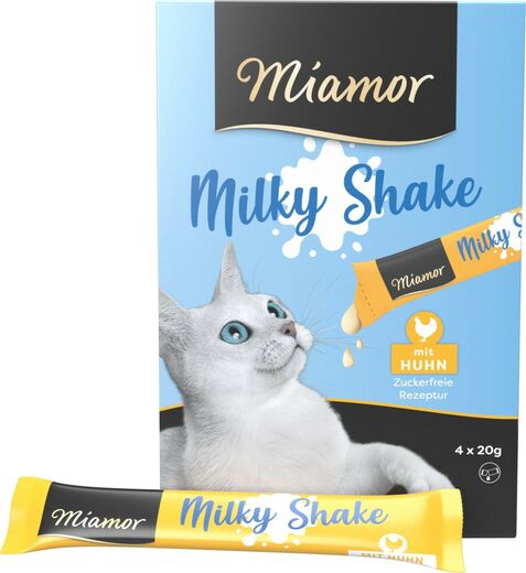 Miamor Milky Shake kana 4 x 20 g kissan herkkutahna