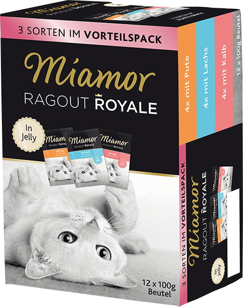 Miamor Ragout Royale Kalkkuna, lohi ja vasikka 12x100g monipakkaus