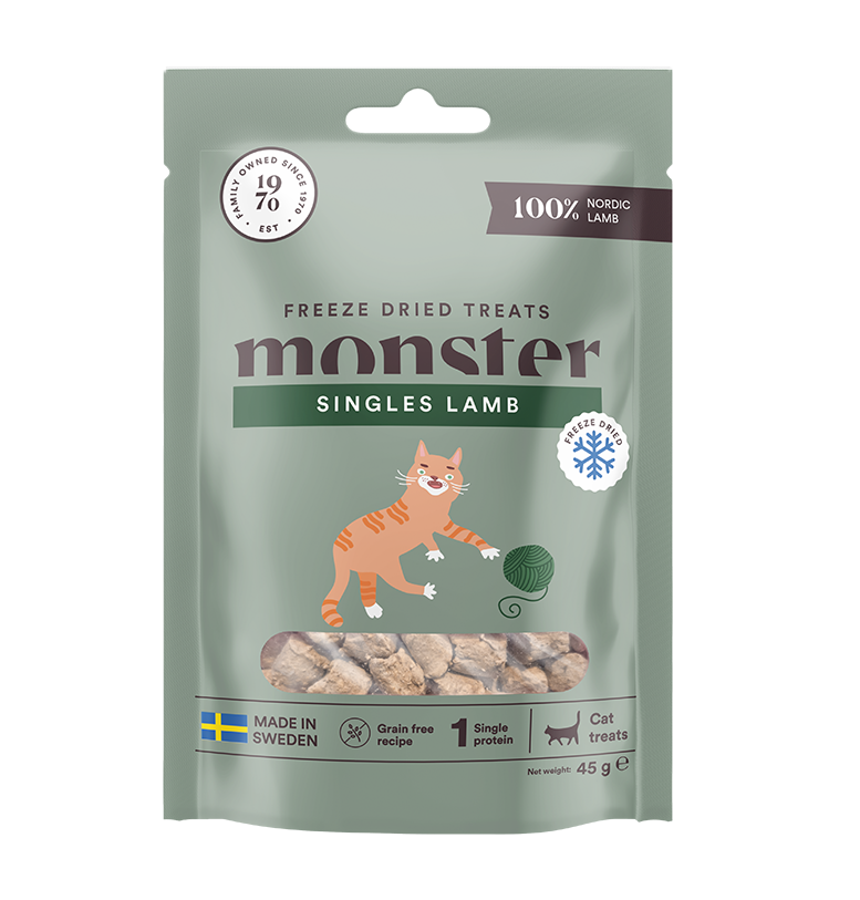 Monster Cat lammas pakastekuivatut makupalat 40 g