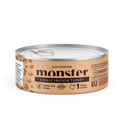 Monster Cat Single protein kalkkuna kissan märkäruoka 100 g