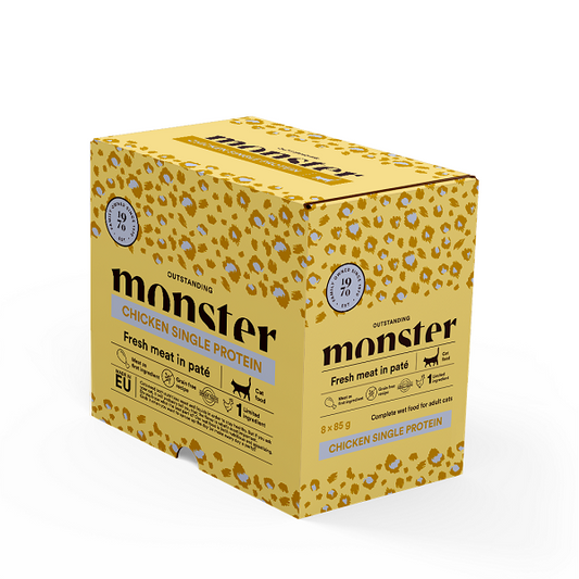 Monster Cat single protein kana 8 x 85 g kissan märkäruoka