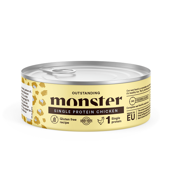 Monster Cat Single protein kana kissan märkäruoka 100 g