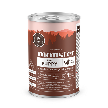 Monster Dog Puppy nauta 400g koiranpennun märkäruoka