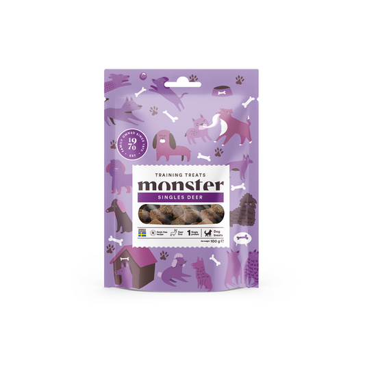 Monster Dog Training Treats Peura 100 g puolikosteat koiran makupalat