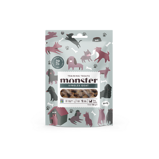 Monster Dog Training Treats Vuohi 100 g puolikosteat koiran makupalat