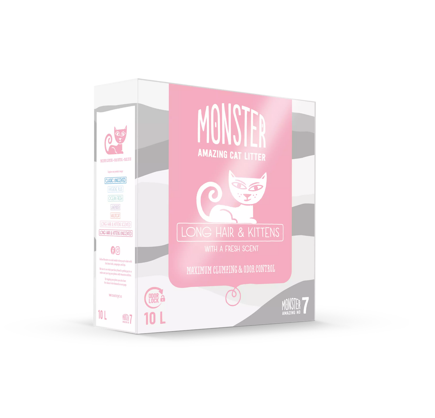 Monster Long Hair & Kittens Scented 10 L kissanhiekka