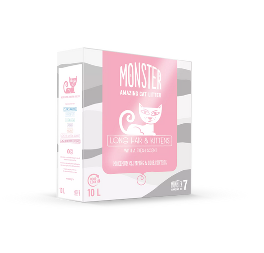 Monster Long Hair & Kittens Scented 10 L kissanhiekka