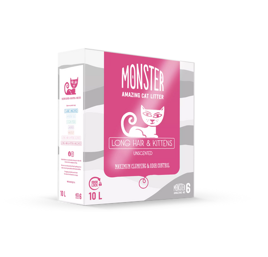 Monster Long Hair & Kittens Unscented 10 L kissanhiekka