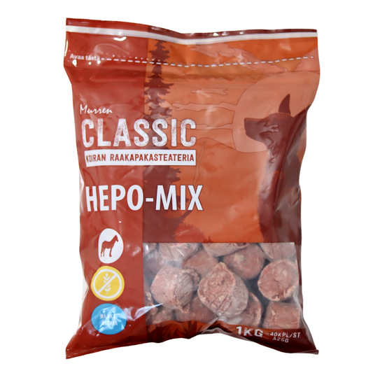 Murren Classic Hepo-mix 1 kg koiran raakaruoka