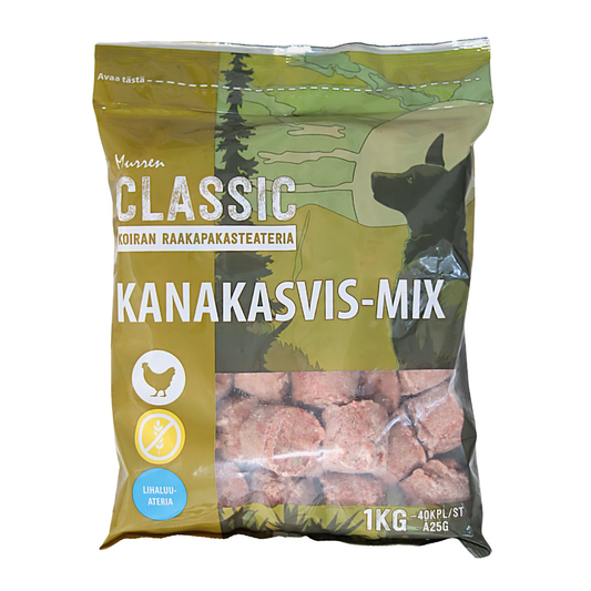 Murren Classic Kanakasvis-mix 1 kg koiran raakaruoka