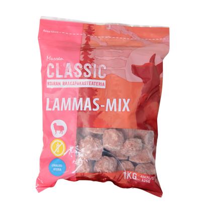 Murren Classic Lammas-mix 1 kg koiran raakaruoka