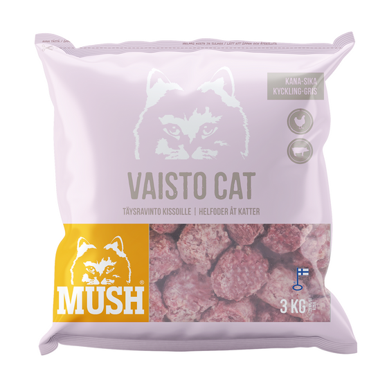 MUSH Vaisto Cat Vaaleanpunainen kana-sika 3 kg