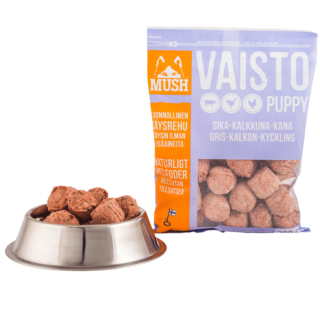 MUSH Vaisto Puppy Sika-kalkkuna-kana 800 g