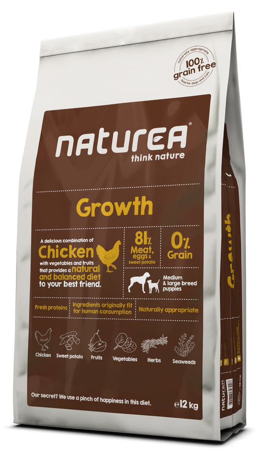 Naturea Growth 12 kg viljaton koiran kuivaruoka