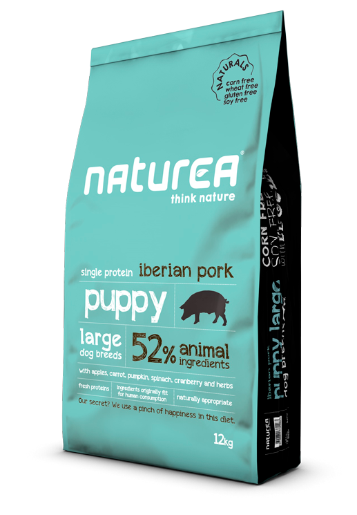 Naturea Naturals Puppy Large Breed Iberian Pork 12 kg koiran kuivaruoka