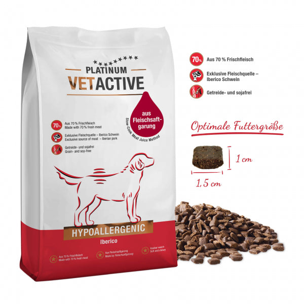 Platinum Vetactive Hypoallergenic puolikostea koiranruoka