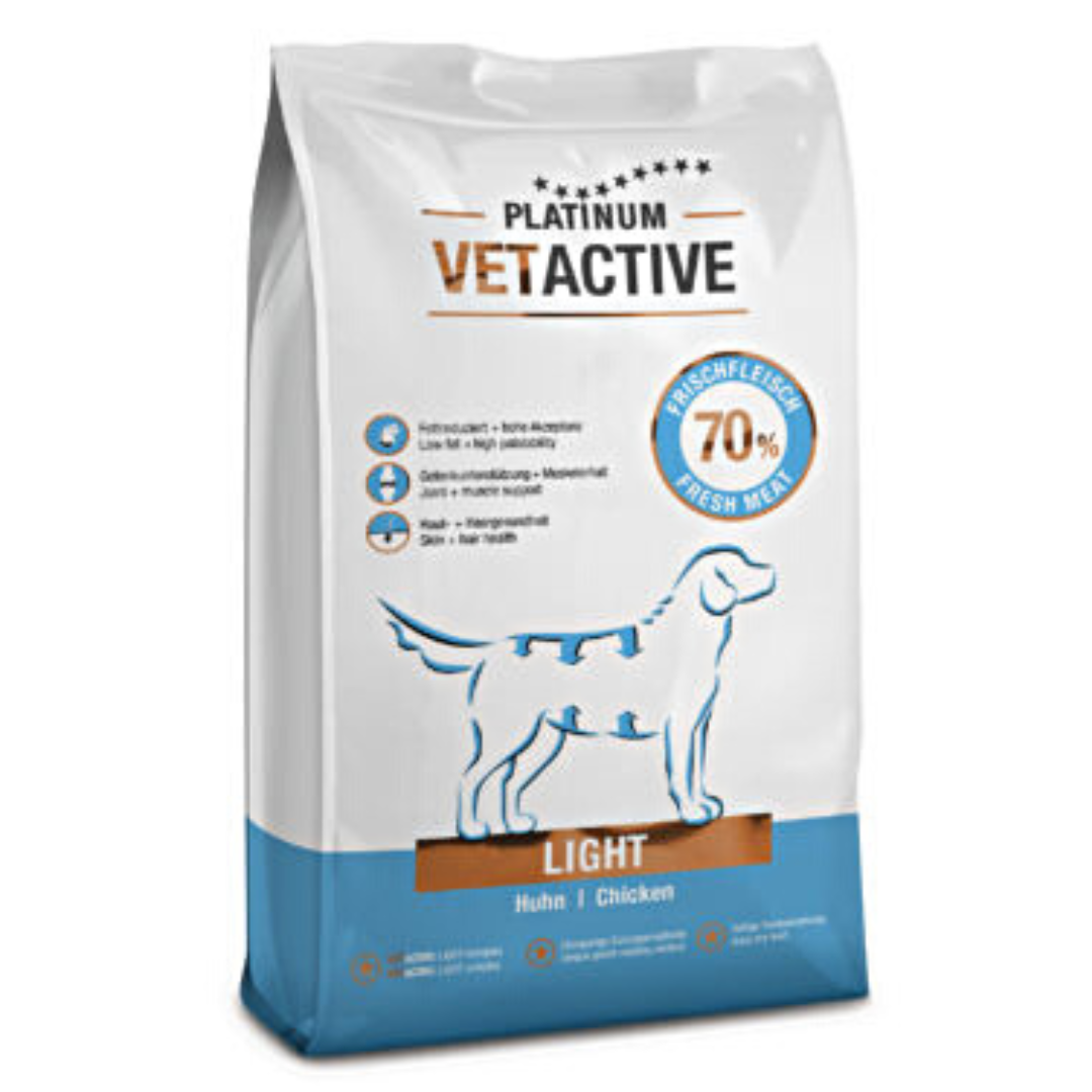 Platinum Vetactive Light puolikostea koiranruoka