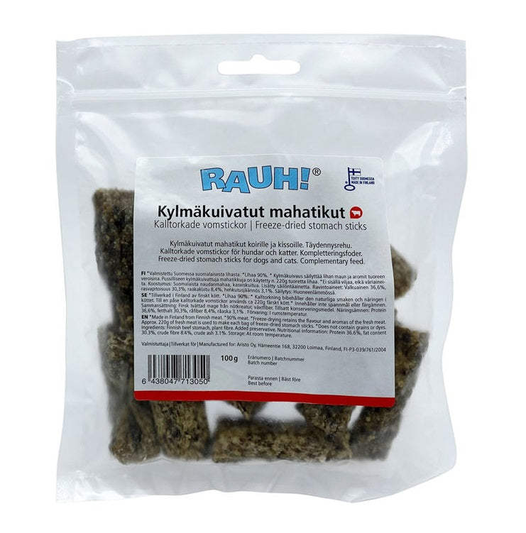 RAUH! Cold-dried Stomach Sticks 100 g (Kylmäkuivatut mahatikut)