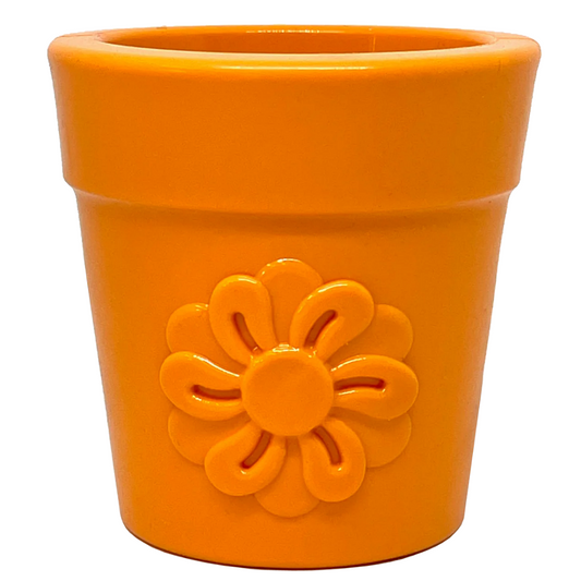 SodaPup Flower Pot täytettävä koiran aktivointilelu, oranssi